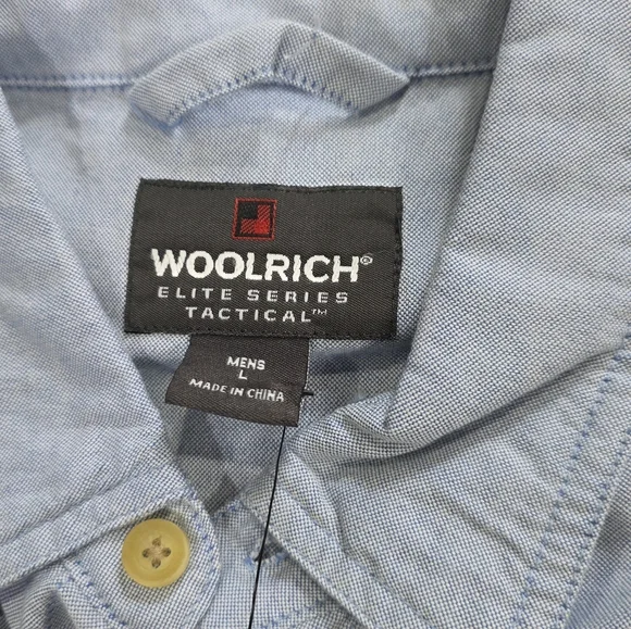 NWT Woolrich Elite Series Tactical 100% Cotton Long Sleeve Button Up Shirt. L - Picture 2 of 10